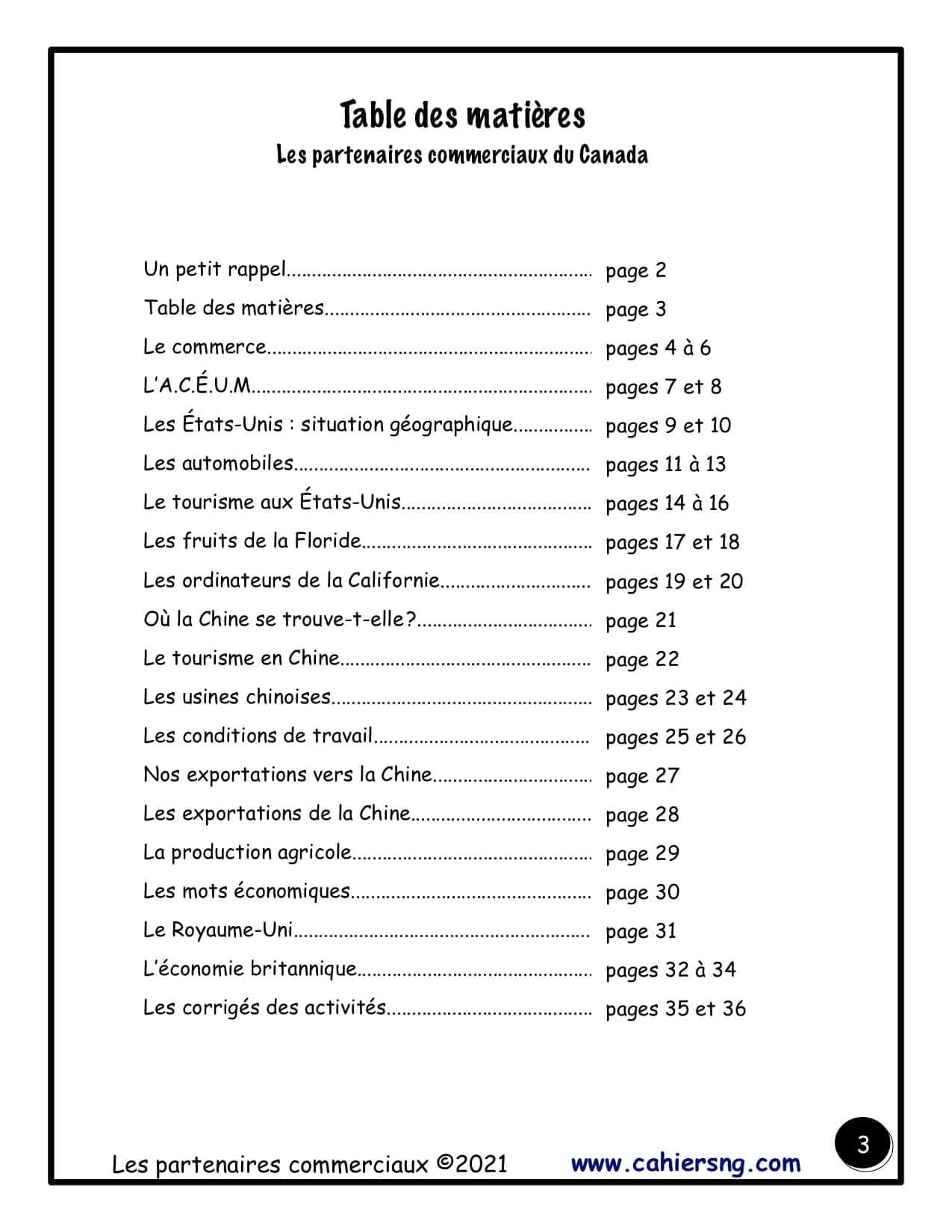 Partenaires commerciaux du Canada - PDF - (6e année) – Image 2