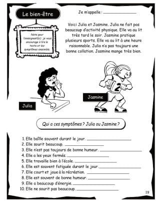 Carnet de santé (1re année) - Le bien-être