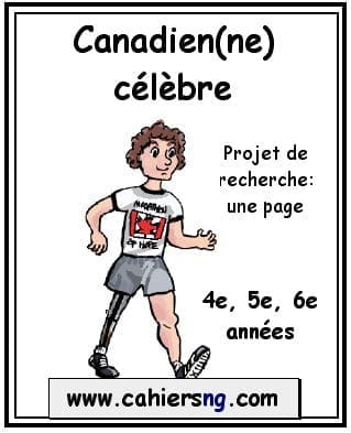 Canadien(ne) célèbre - PDF  4e, 5e, 6e années