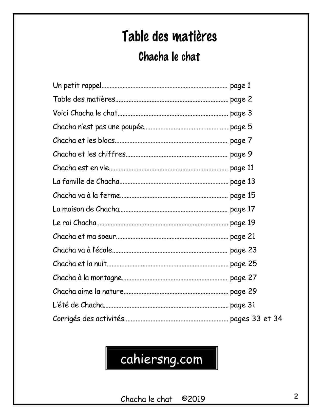Chacha le chat - PDF - (1re/2e) – Image 2