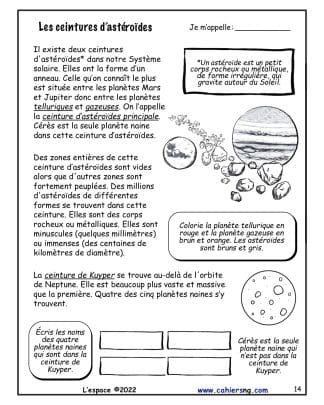 L'espace - (6e) Nouvelle série - Les astéroïdes