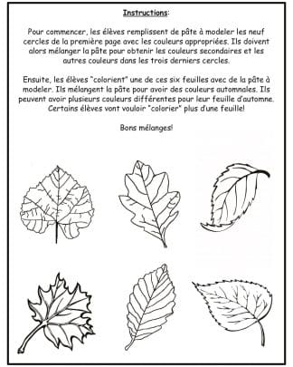 Les feuilles d'automne - Arts visuels