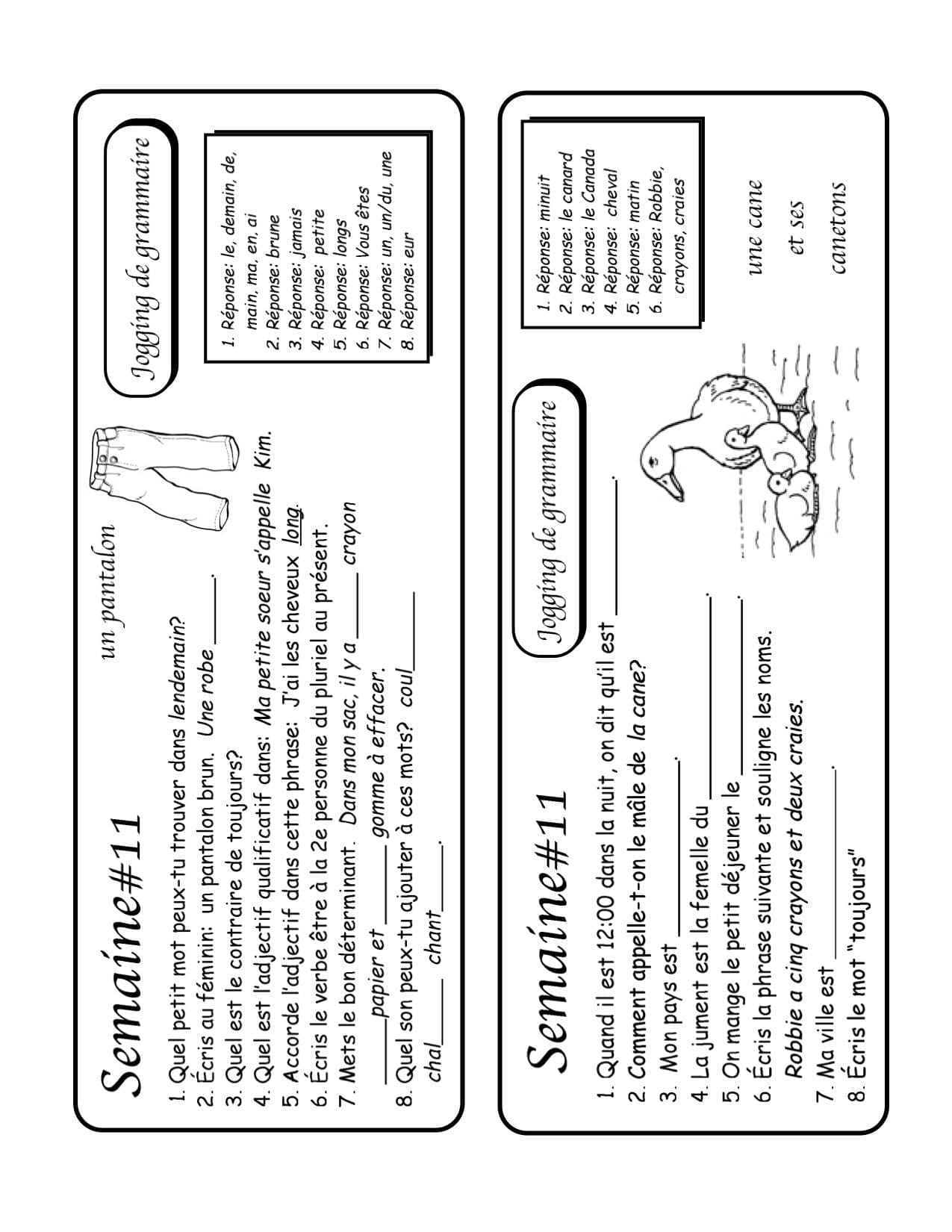 Jogging de grammaire - (3e/4e années) – Image 2
