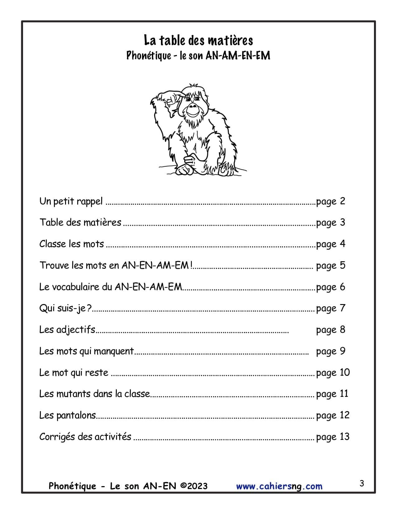 Phonétique - Le son AN-EN (2e/3e années) - NOUVEAUTÉ ! – Image 2