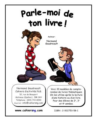 Parle-moi de ton livre ! - (2e, 3e et 4e années) - REFAIT !!