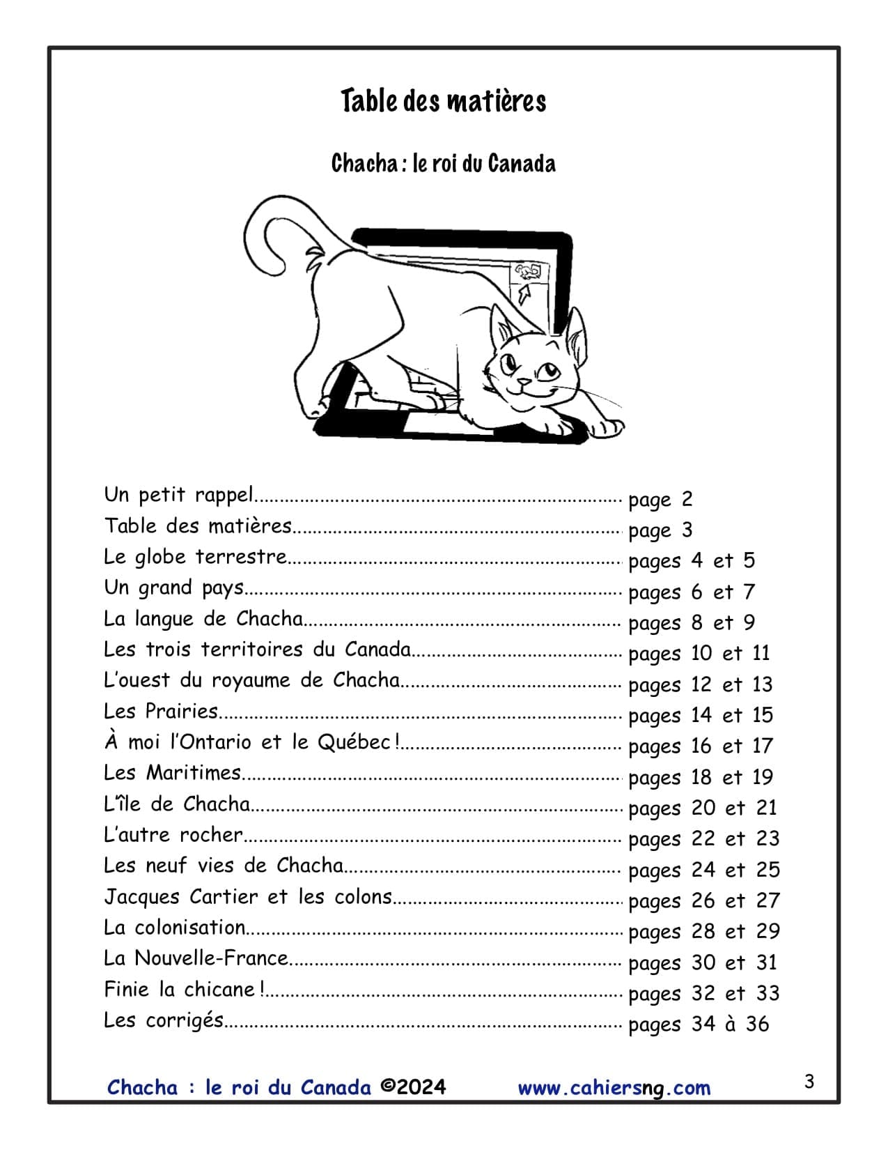 Chacha : le roi du Canada (4e année)– NOUVEAUTÉ ! – Image 2