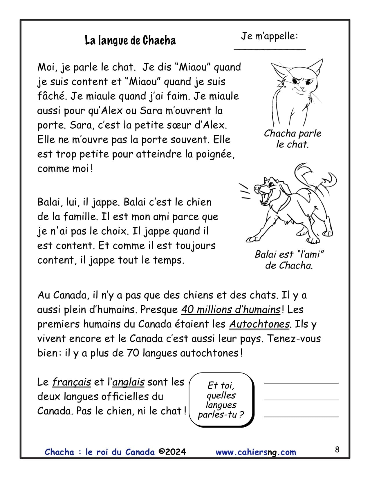 Chacha : le roi du Canada (4e année)– NOUVEAUTÉ ! – Image 3