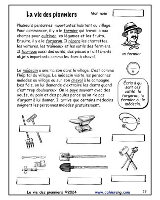 La vie des pionniers - 3e/4e - La communauté