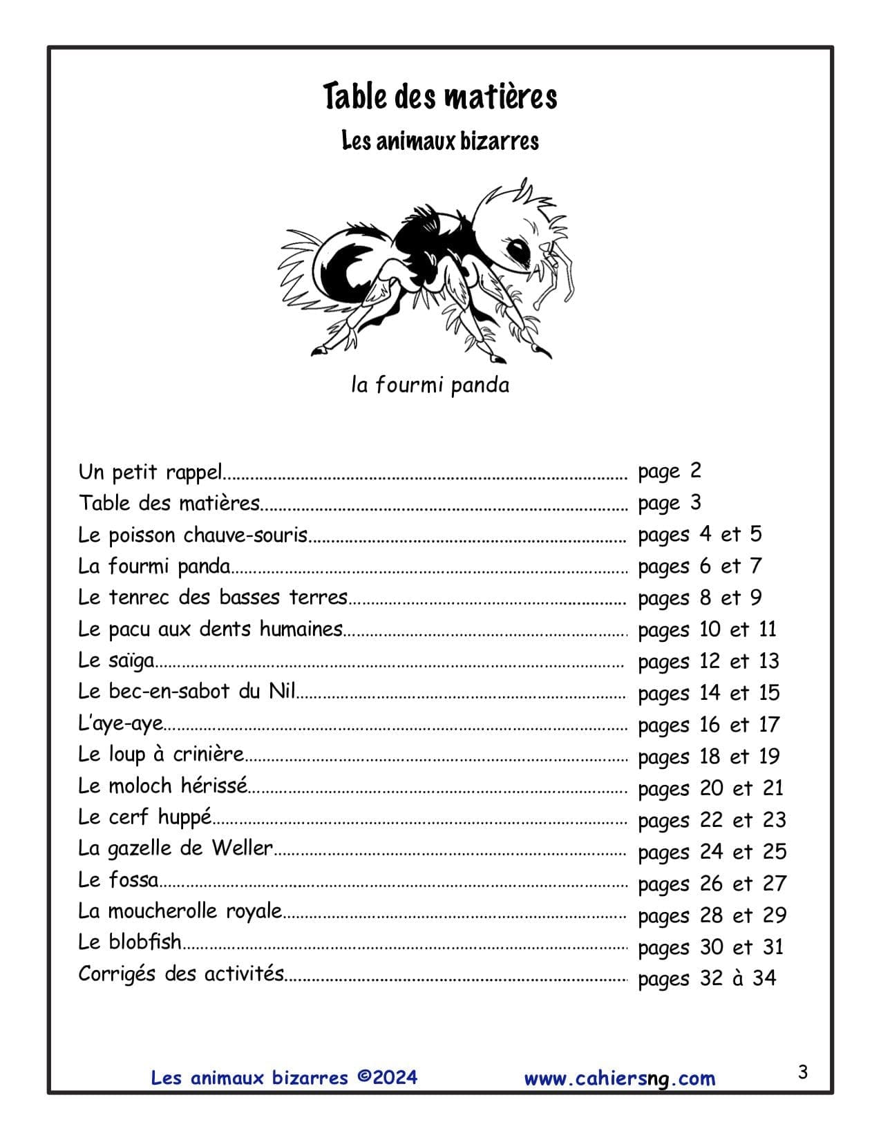 Les animaux bizarres- 5e/6e années - NOUVEAUTÉ ! – Image 2