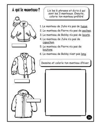 C'est l'hiver ! - Les manteaux