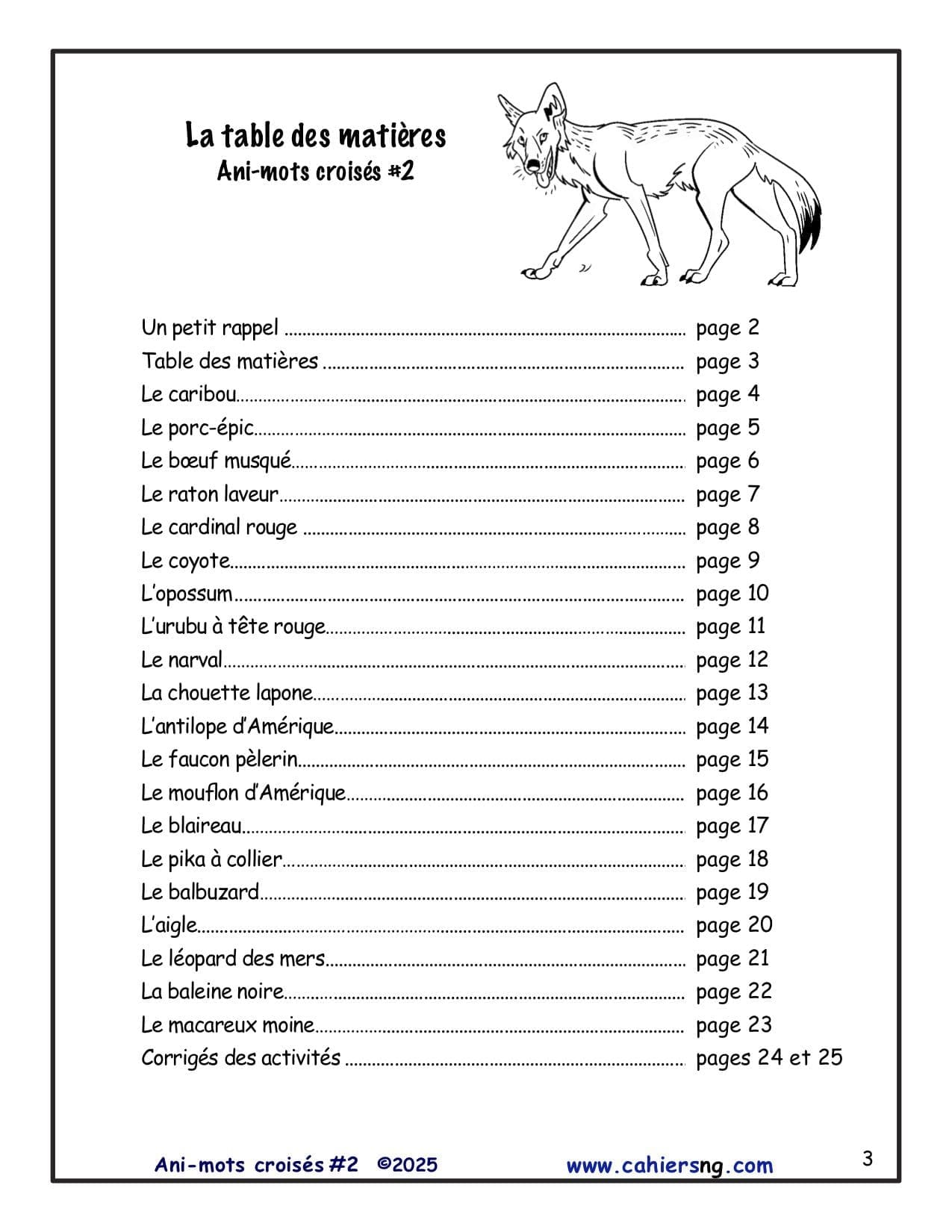 Ani-mots croisés - Volume #2 - 3e/4e années - NOUVEAUTÉ !! – Image 2