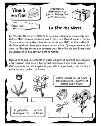 Viens à ma fête ! La fête des Mères