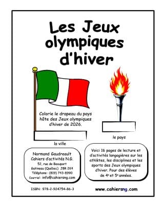 PDF - Les jeux olympiques d'hiver - (4e / 5e années) - Milan 2026